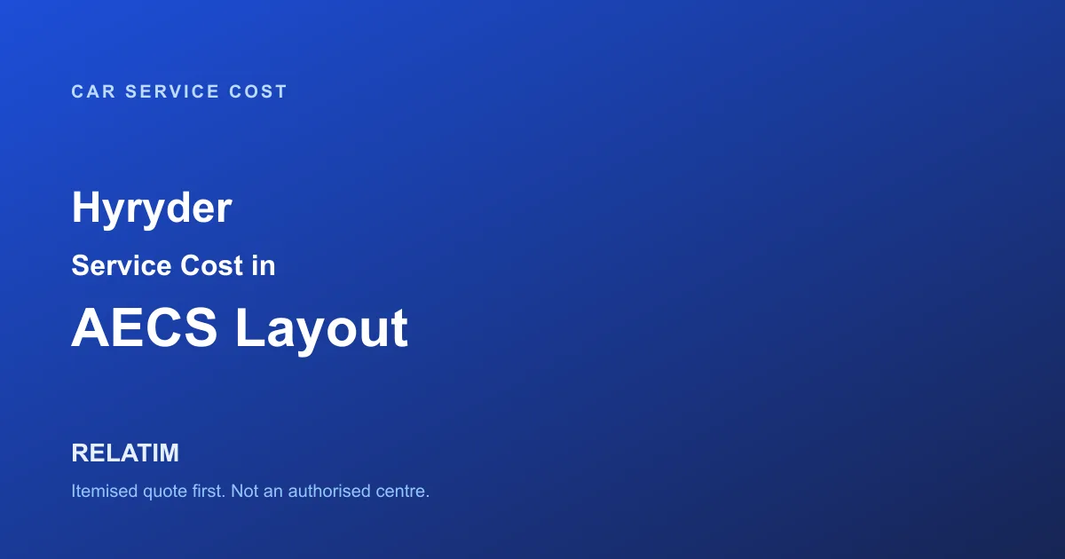 Hyryder Service Cost in AECS Layout, Bangalore